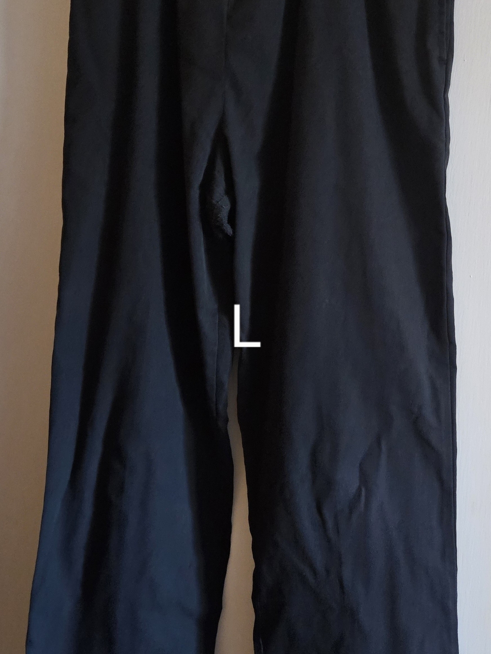 Womens Classic Black Wide-Leg Scrub  Pants